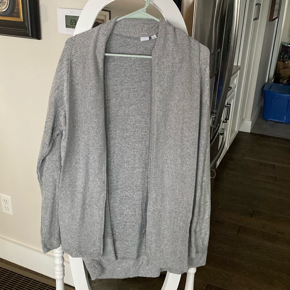 Gap super soft grey long cardigan sweater. Women size L.